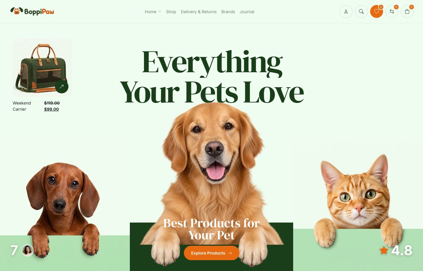 BoppiPaw — Original demo homepage